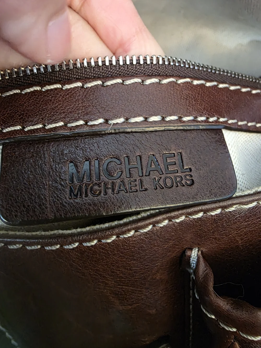 Classic Brown Leather Shoulder Bag with Buckle Detail